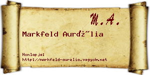 Markfeld Aurélia névjegykártya